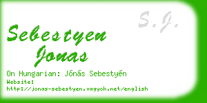 sebestyen jonas business card