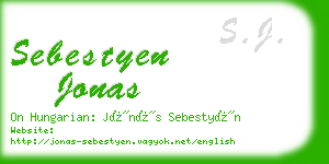 sebestyen jonas business card